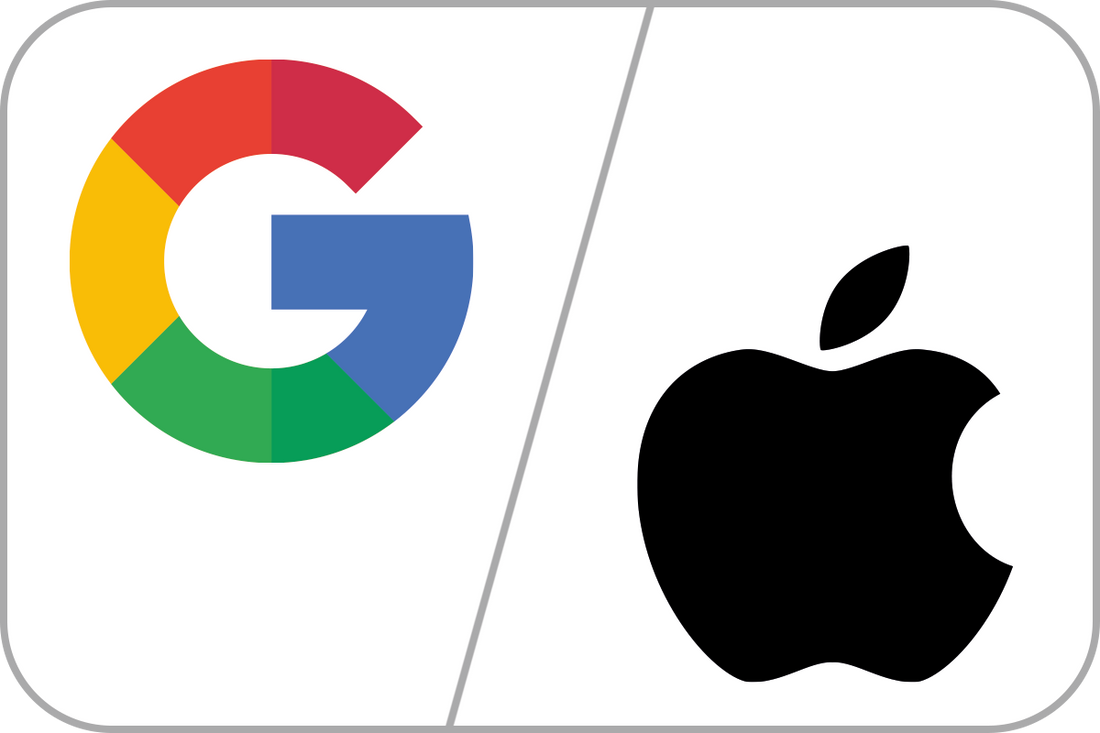 Google und Apple Logo