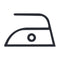 Bügeleisen mit einem Punkt als Textilpflegesymbol für Bügeln bei niedriger Temperatur
